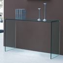 FurnitureToday Giavelli Clear Glass Console Table