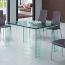 FurnitureToday Giavelli Curved Glass Table Dining Set