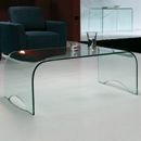 FurnitureToday Giavelli Rectangular Curved Glass Coffee Table