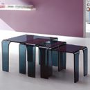 FurnitureToday Giavelli Smoked Large Glass Nest of Tables