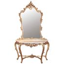 Gilt console table and mirror 