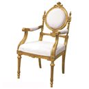 FurnitureToday Gilt cream armchair