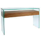 FurnitureToday Glass and wood console table iley