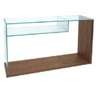 FurnitureToday Glass and wood console table