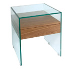 FurnitureToday Glass and wood lamp table iley