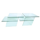 FurnitureToday Glass angled side table
