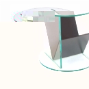 FurnitureToday Glass black magazine rack and table