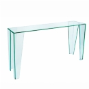 FurnitureToday Glass Console Table with Tapered Legs 59786ETG