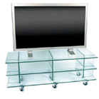 FurnitureToday Glass plasma stand on wheels 59295