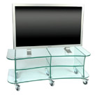 FurnitureToday Glass plasma stand on wheels 59298