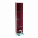 FurnitureToday Glass red multimedia rotating stand