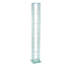 FurnitureToday Glass video and dvd tubular stand 