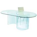 FurnitureToday Glass wave dining table
