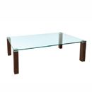 FurnitureToday Glass Wenge Leg coffee table
