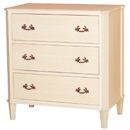 FurnitureToday Gustavian cream painted 3 drawer chest