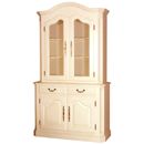 FurnitureToday Gustavian cream painted wire door display cabinet