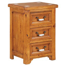 FurnitureToday Hampshire pine 3 drawer nightstand