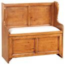 FurnitureToday Hampshire pine Monks bench with cushion