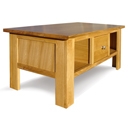 FurnitureToday Hampton Oak 1 Drawer Coffee