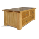 FurnitureToday Hampton Oak 2 1 Drawer Coffee Table