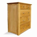 FurnitureToday Hampton Oak 2 3 Drawer Chest