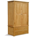 FurnitureToday Hampton Oak Double Wardrobe