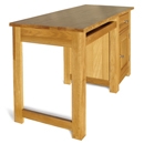 FurnitureToday Hampton Oak Single Pedestal Desk