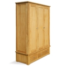 FurnitureToday Hampton Oak Triple Wardrobe