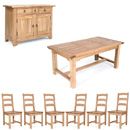 FurnitureToday Hartford Natural Buffet Dining Set