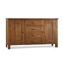 FurnitureToday Havana Dark Oak 4 Drawer Dresser Base
