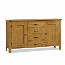 FurnitureToday Havana Light Oak 4 Drawer Dresser Base