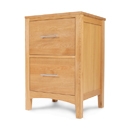FurnitureToday Hereford Oak 2 Drawer Filing Cabinet