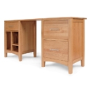 FurnitureToday Hereford Oak Double Pedestal Desk