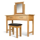 FurnitureToday Hereford Oak Dressing Table Set