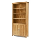 FurnitureToday Home Office Oak Bookcase with Cupboard