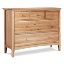 FurnitureToday Hudson Oak 5 Drawer Chest