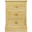 FurnitureToday Hunston oak 3 drawer bedside chest