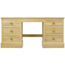 FurnitureToday Hunston oak double pedestal dressing table