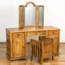 FurnitureToday Indy Provence double pedestal dressing table set