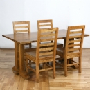 FurnitureToday Indy Provence Refectory 4 Chair Dining Set 
