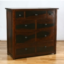 FurnitureToday Indy Tiger Chest of 9 Drawers