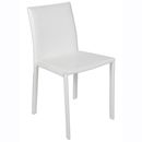 FurnitureToday Iris White Leather Chair with Crocodile Print