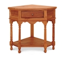FurnitureToday Island Solid Teak 1 Drawer Corner Table 