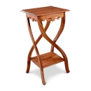 FurnitureToday Island Solid Teak S-Curve Potstand 