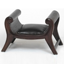 FurnitureToday Jakarta Leather low winged footstool