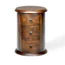 FurnitureToday Jali capsule dark Indian 3 drawer drum chest