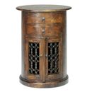 FurnitureToday Jali capsule dark Indian oval drum chest