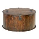 FurnitureToday Jali capsule dark Indian round coffee trunk
