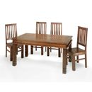 FurnitureToday Jali capsule dark Indian small chunky dining set
