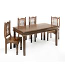 FurnitureToday Jali capsule dark Indian thacket small dining set